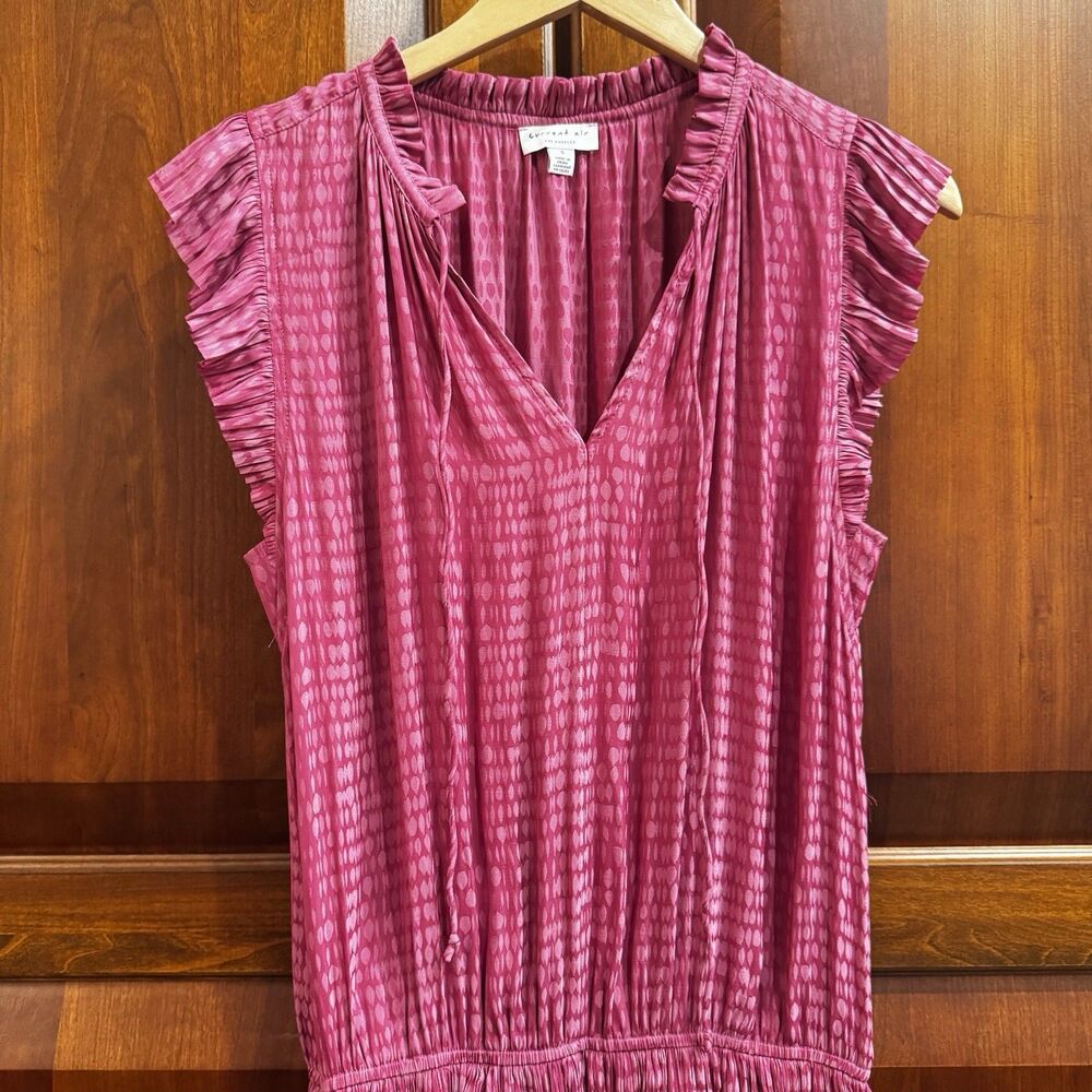 CURRENT AIR Anthropologie Maude Smocked Raspberry Mini Dress Size Small - Picture 6 of 14